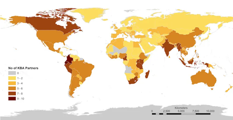 KBA distribution map